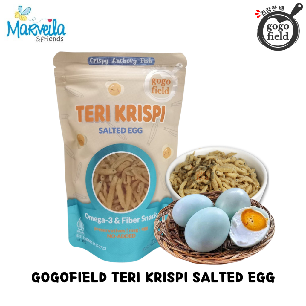 

Gogofield Teri Krispi 30gr SALTED EGG NON MSG / MPASI BAYI / Telur Asin