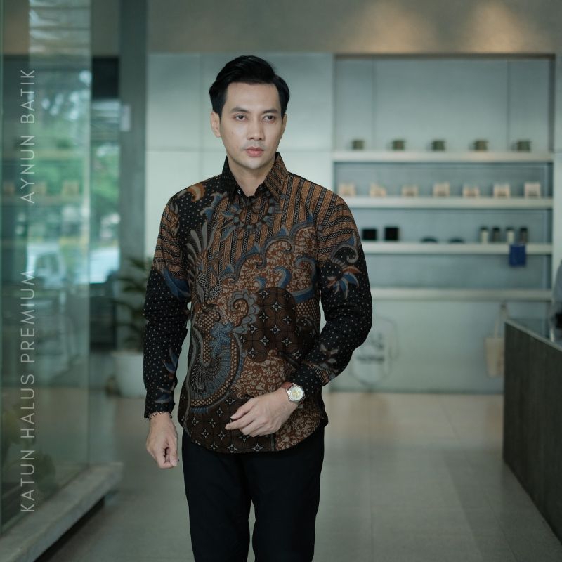 Batik Metamorvosa - Baju Batik Pria Modern Lengan Panjang full furing