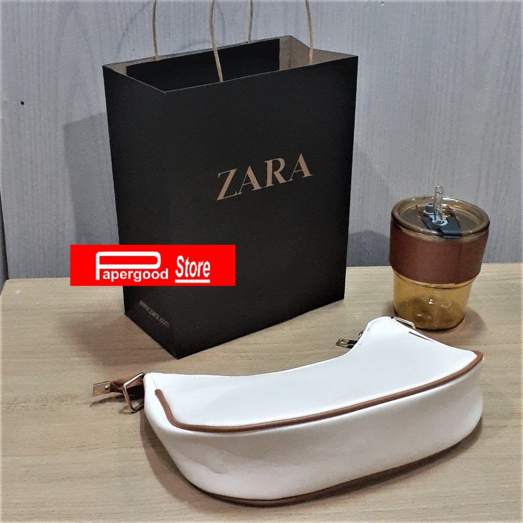 

Paper bag Zara 2 sisi small black collection