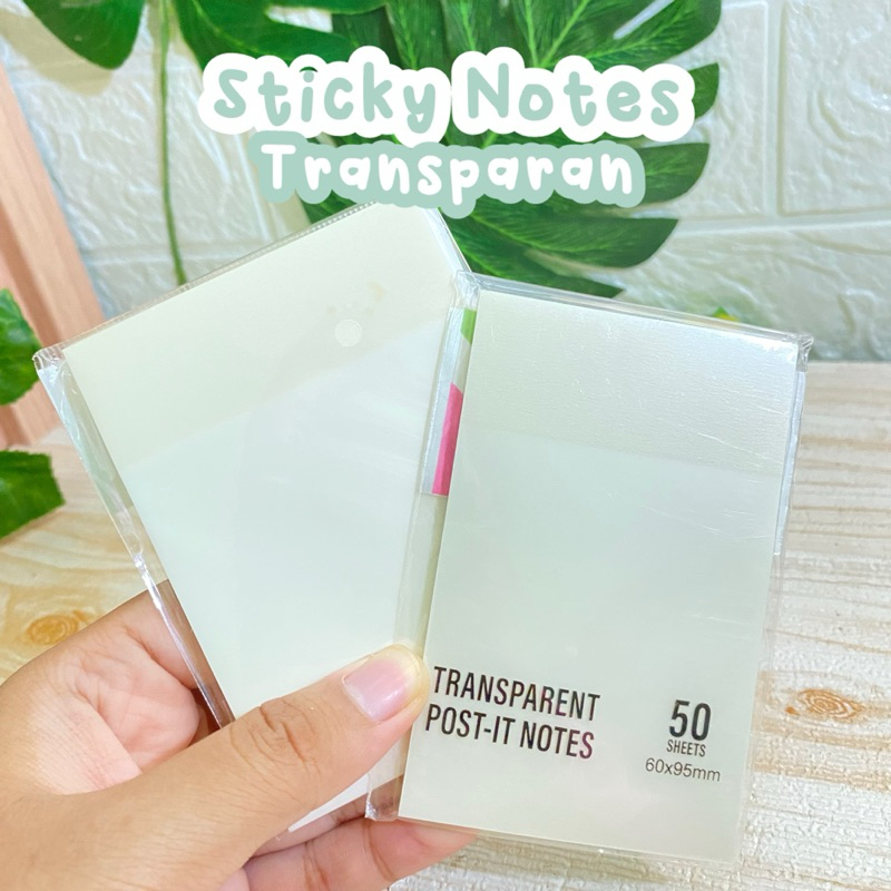 

Sticky Notes Transparan 50 Lembar Tahan Air Untuk Kantor Sekolah / Transparent Sticky Notes