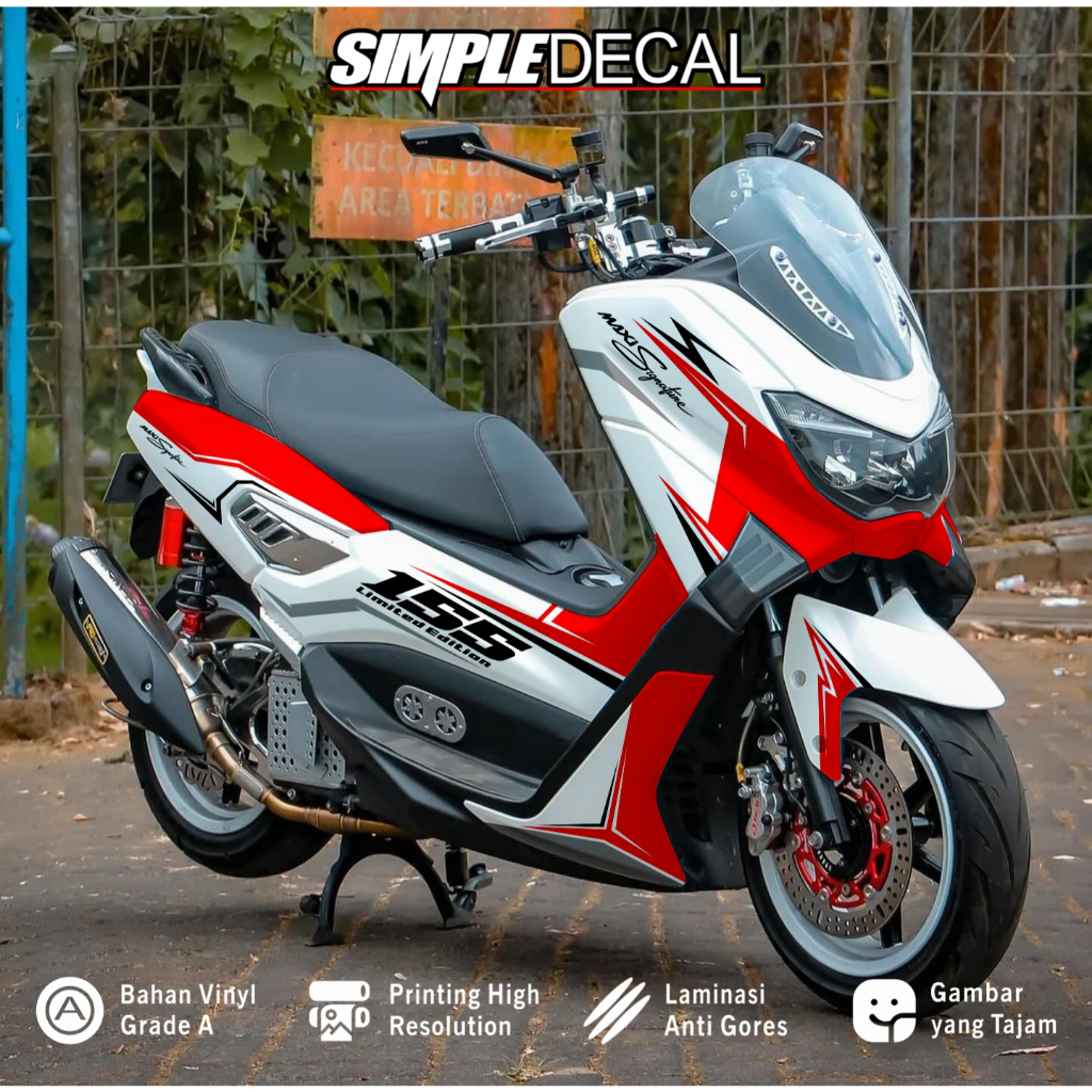 stiker decal nmax full body decal custom nmax lama maxi signatur laminasi doff/glossy