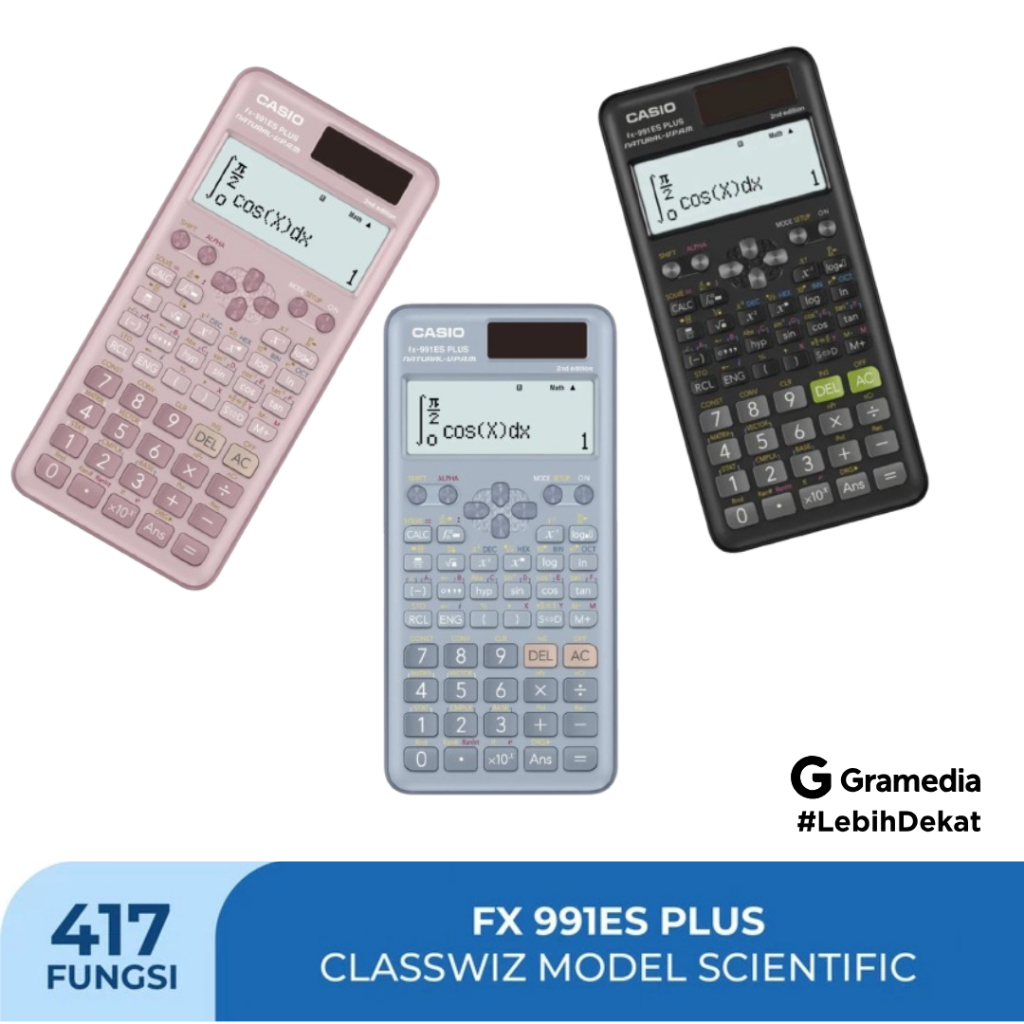 

Gramedia Jember - CASIO FX-991ES Plus2 - Kalkulator Sekolah/Kuliah - Scientific - 417 fungsi