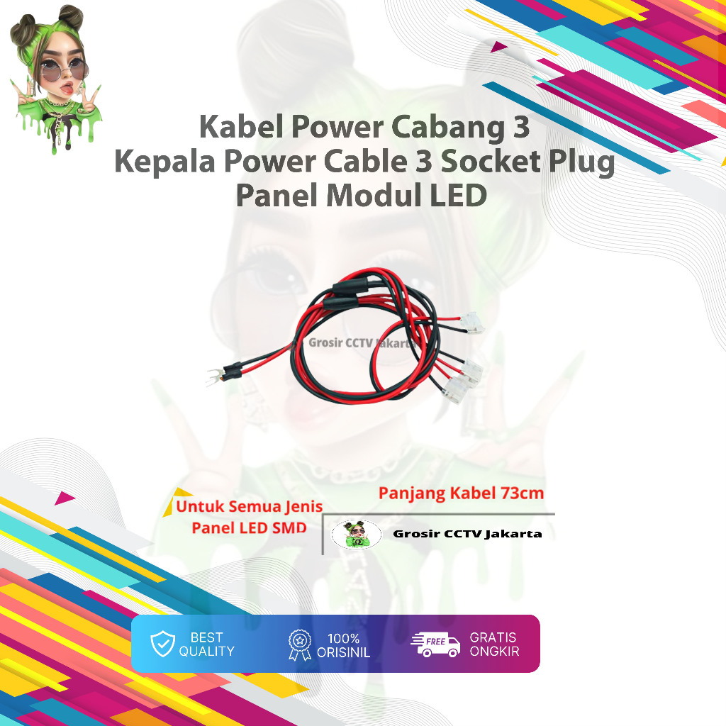 Maximus Kabel Power Panel Module Modul LED P10 Running Text SMD 3 Plug
