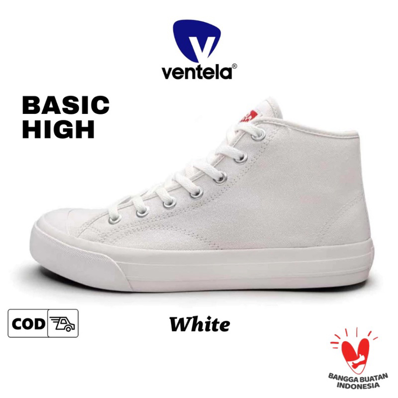 Ventela Basic White High Ventella Basic High Vantela Basic All White Original [OFFICIAL ORIGINAL]