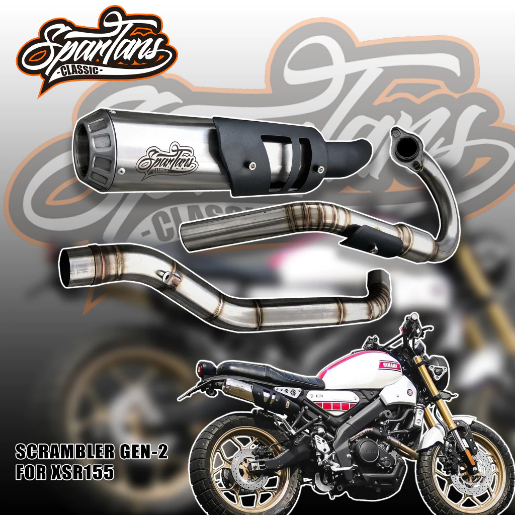 Knalpot Yamaha XSR 155 Tipe Scrambler X2 by Spartans Muffler