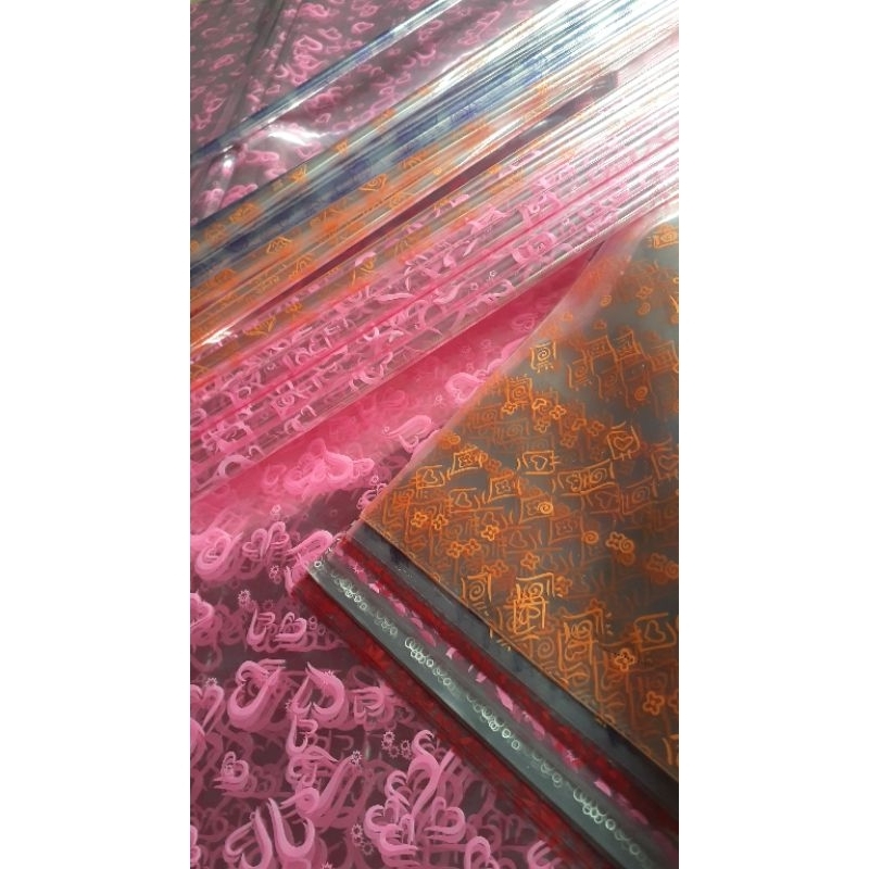 

50 lembar plastik parsel motif/sheet/lembaran(sudah tergulung)
