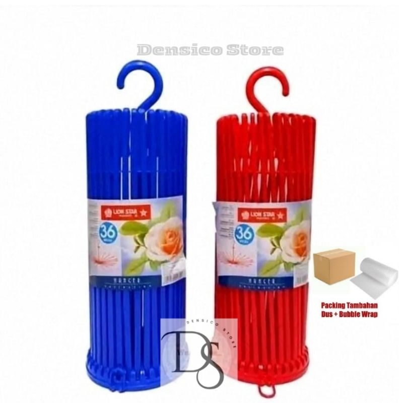 Folding Hanger lion star 30stick 36stick / Gantungan Baju Plastik Lion star / Gantungan Baju Bayi Li