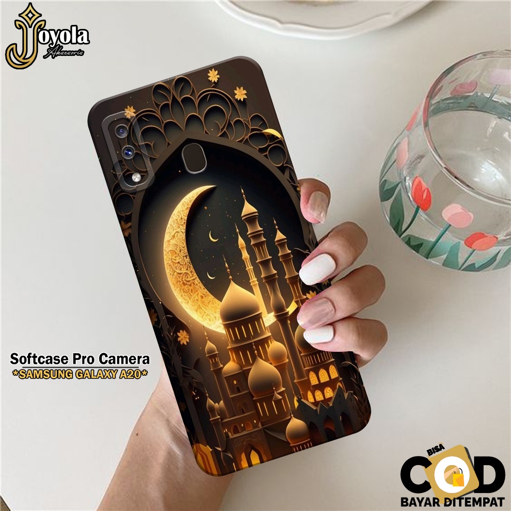 JOYOLA Case Samsung Galaxy A20/A30 Fashion Case Masjid Softcase Samsung Galaxy A20/A30 Pro Camera Ca