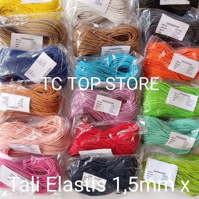 

Price Tali Karet 15mm 25 meter tali elastis tali string