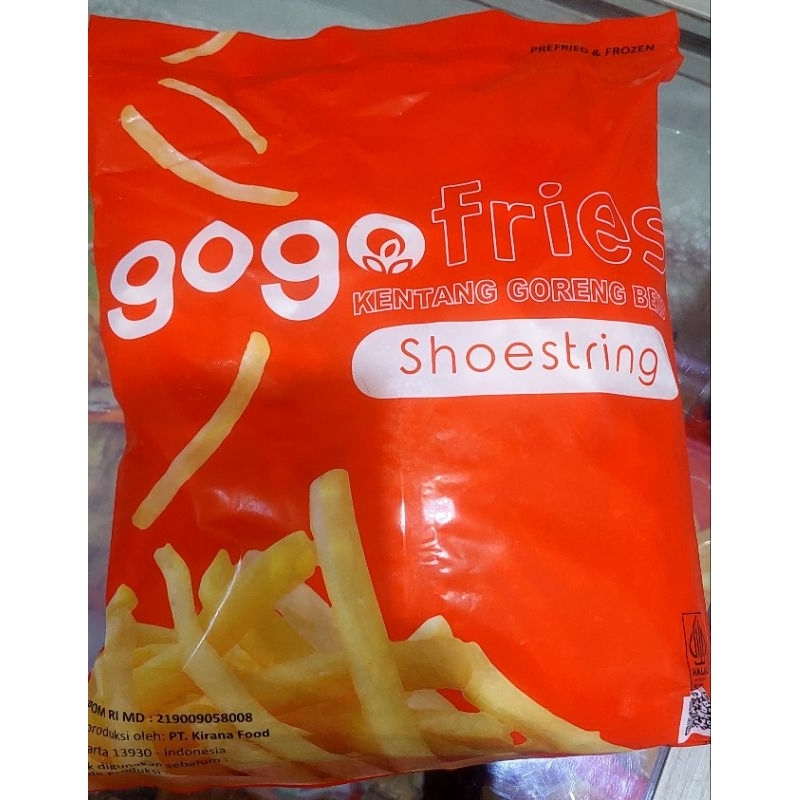 

Kentang Gogo shoestring & crinkle 1kg