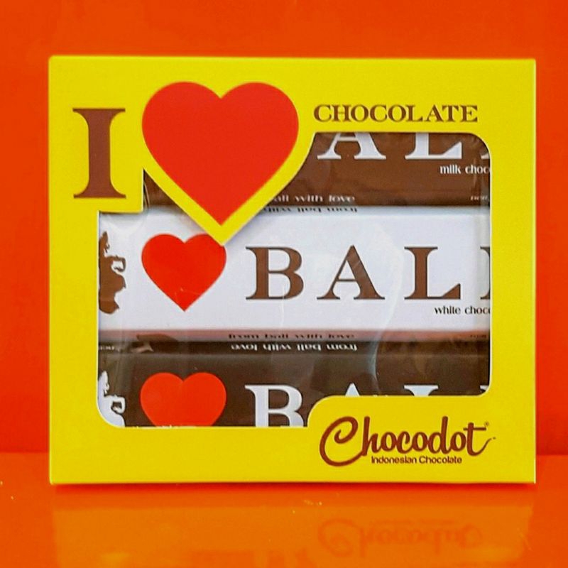 

Chocodot I Love Bali chocolate gift