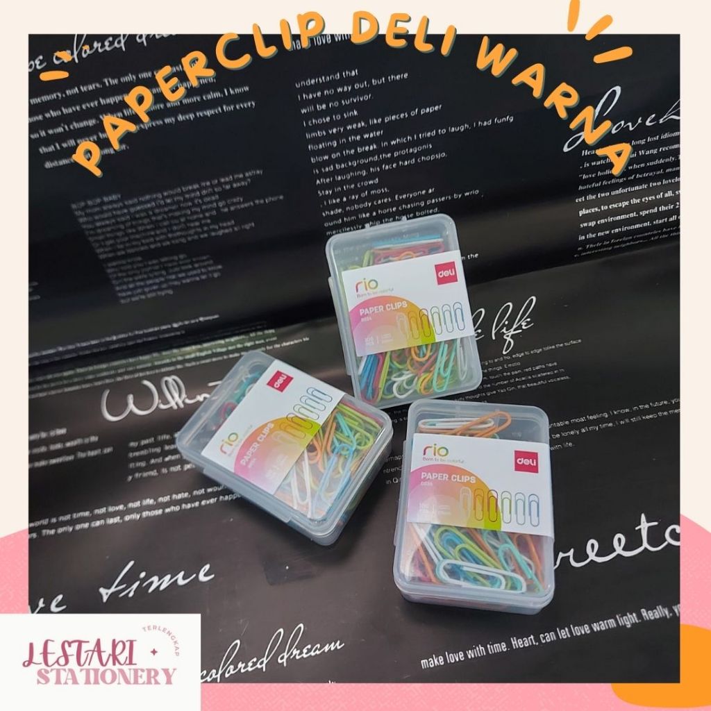 

Paper Clip Deli rio 0024 | Trigonal deli | paperclip Warna | Lestari Stationery