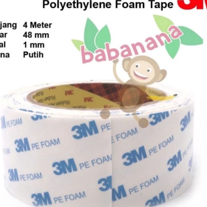 

Flash Sale Double Sided Tape Foam 3M 16T Putih 4M x 48mm x 1mm dobel tip