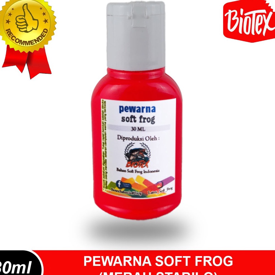 

Bonus Biotex Pewarna Lateks Soft Frog 3 Ml Merah Stabilo