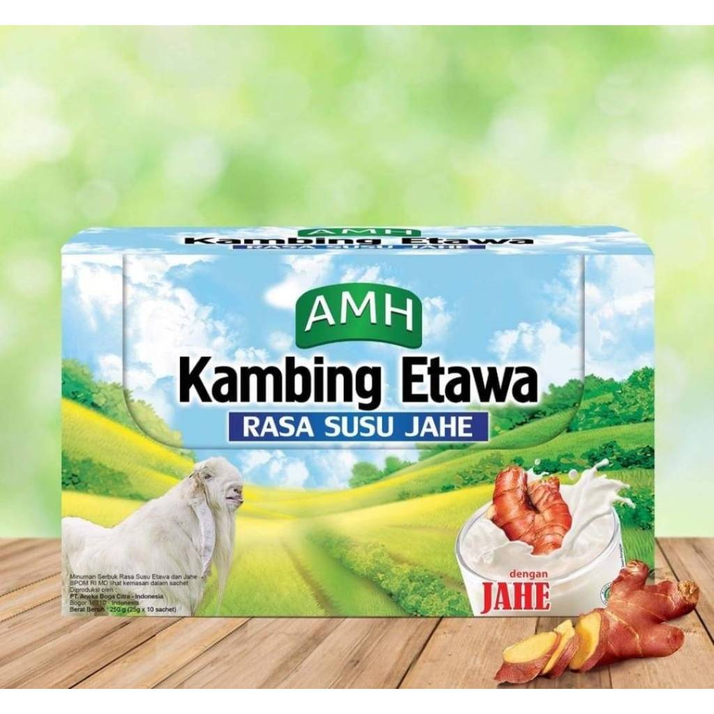 

Susu Kambing Ettawa AMH rasa Jahe Isi 10 Sachet