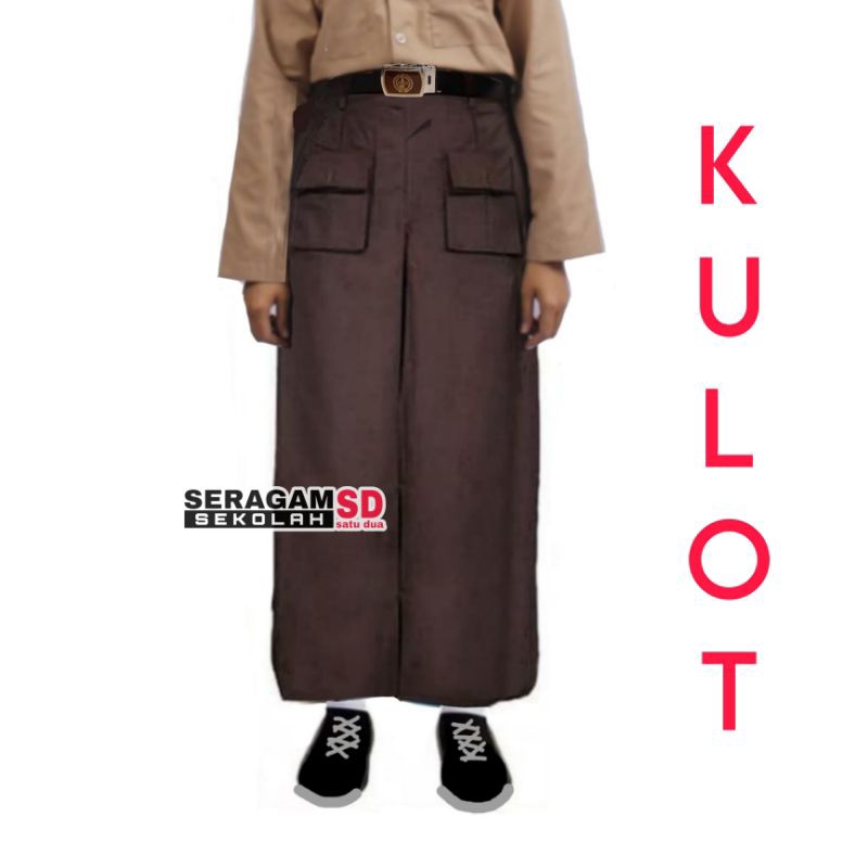Rok Kulot Pramuka Sekolah SD Perempuan Rok Pramuka Celana Kulot Panjang