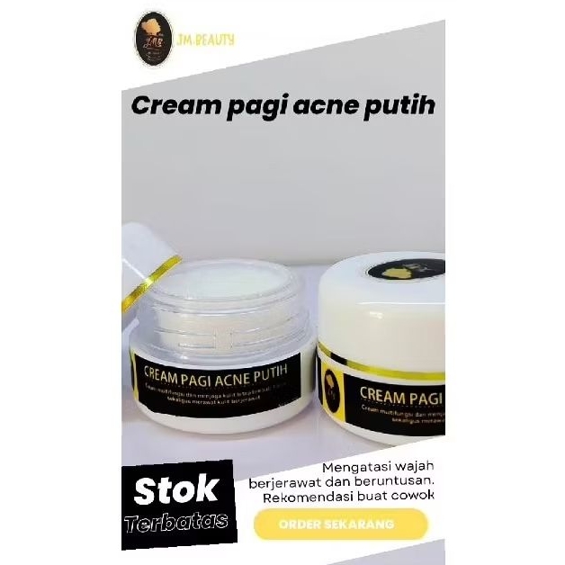 DAY CREAM WHITENING - UNTUK PRIA - WHITENING - KUSAM - JERAWAT - BEKAS JERAWAT - JM BEAUTY - JMB - J