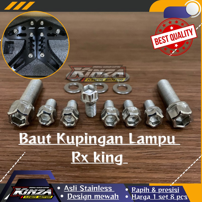 BAUT KUPINGAN LAMPU CUSTOM RXKING RX KING RXK  SCORPIO STAINLESS STENLIS