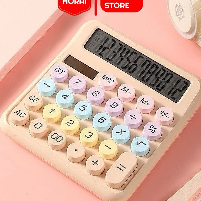 

FG2 1 PCS Calculator Warna Aesthethic Kalkulator Jumbo 12 Dit Solar Lucu Unik