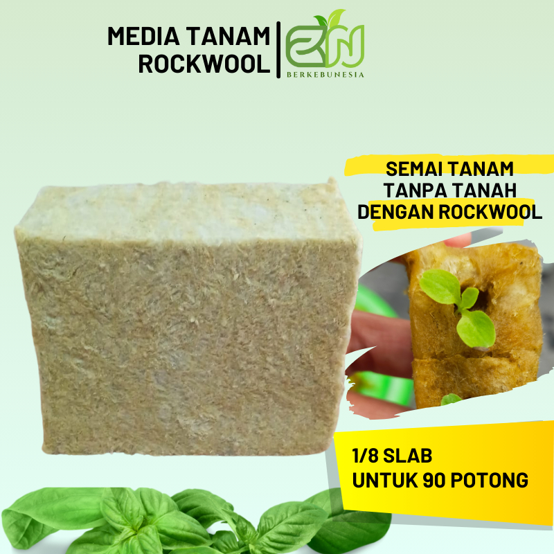 Media Semai Benih Rockwool Busa Tanaman Hidroponik Siap Pakai