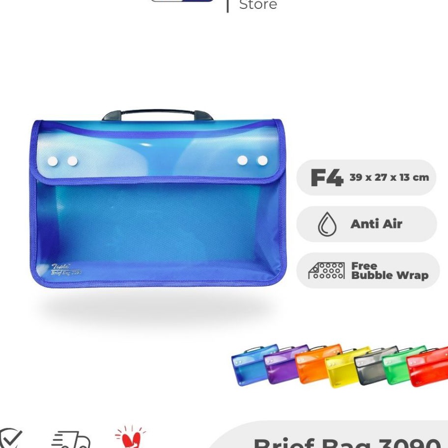 

Terjangkau TOPLA Brief Bag 39 Tas Sekolah Penyimpanan Dokumen F4 Dengan Zipper 4 Kancing