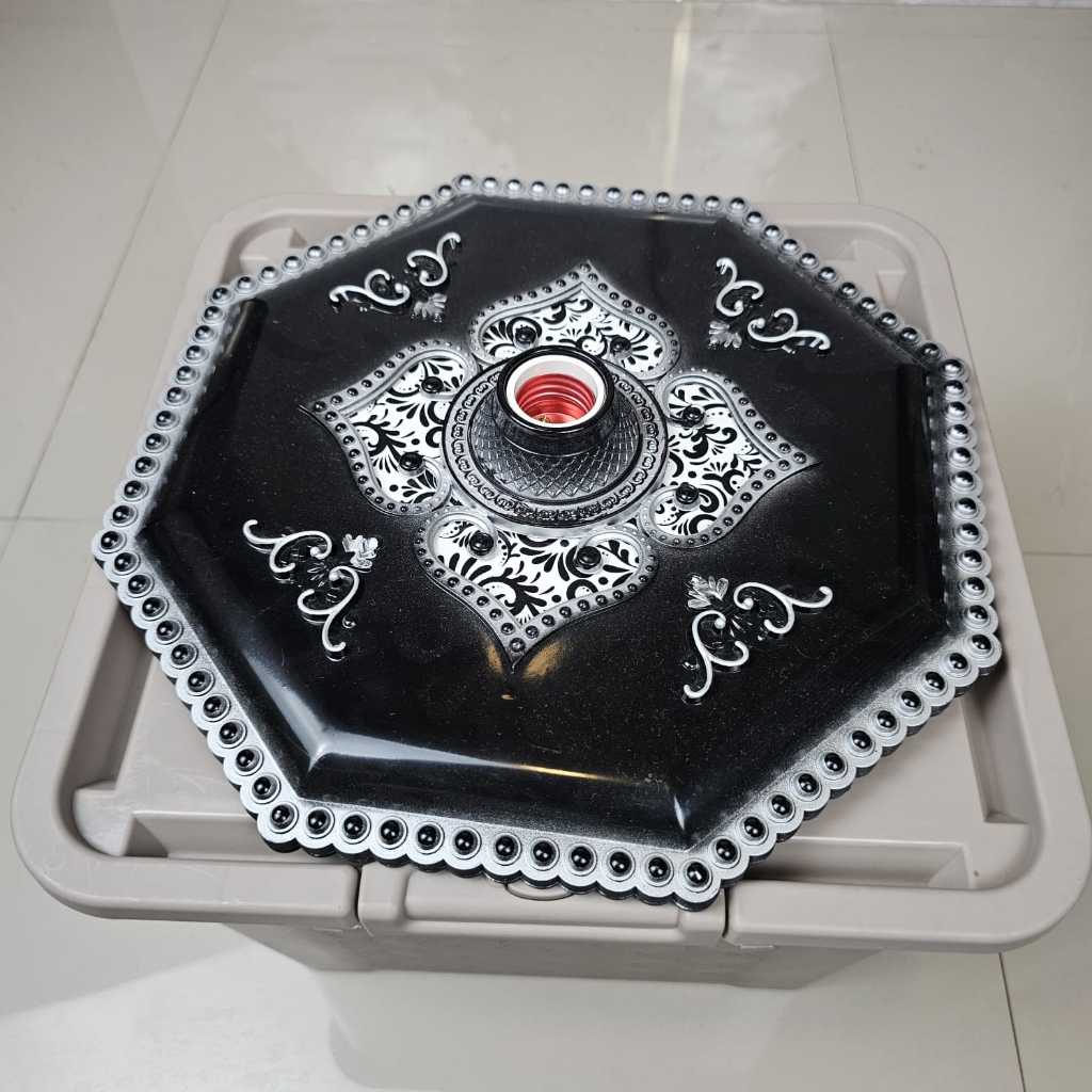 Fiting Lampu Ornamen 30x30 - fiting hias plafon gypsum 30 cm ornamen plafon -fiting dekorasi plafon