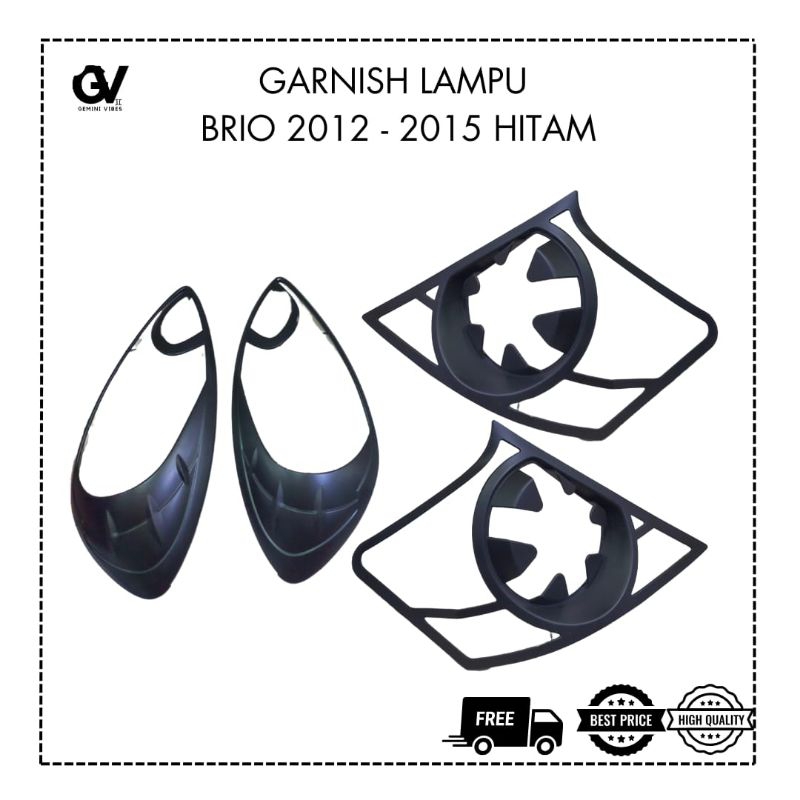 Garnish Lampu Brio 2012-2015 Hitam Blacktivo