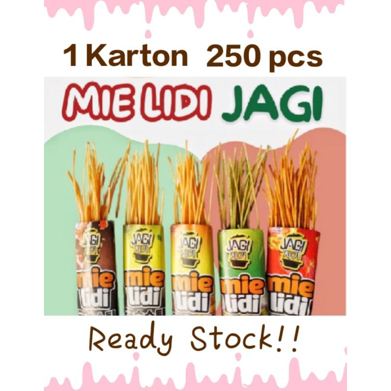 

Paket Usaha Mie Lidi Jagi Viral Tiktok 1 Karton Isi 250 pcs(agen)