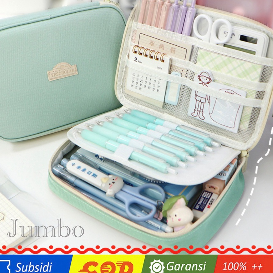 

Sale TXS26 Pen Pencil Case Kotak Tempat Pensil JUMBO YeScholar Macaron Color KTM