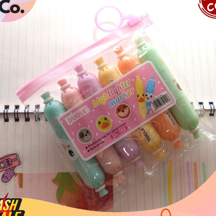 

FG2 HHLHTER SOSIS 1 SET ISI 6 PCS STABILO SOSIS LUCU UNIK ALAT TULIS SEKOLAH KANTOR ATK BISA COD