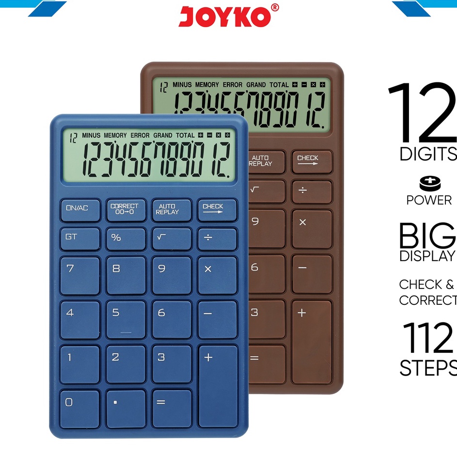 

KP8 Calculator Kalkulator Joyko CC55CO 12 Dits Check Correct