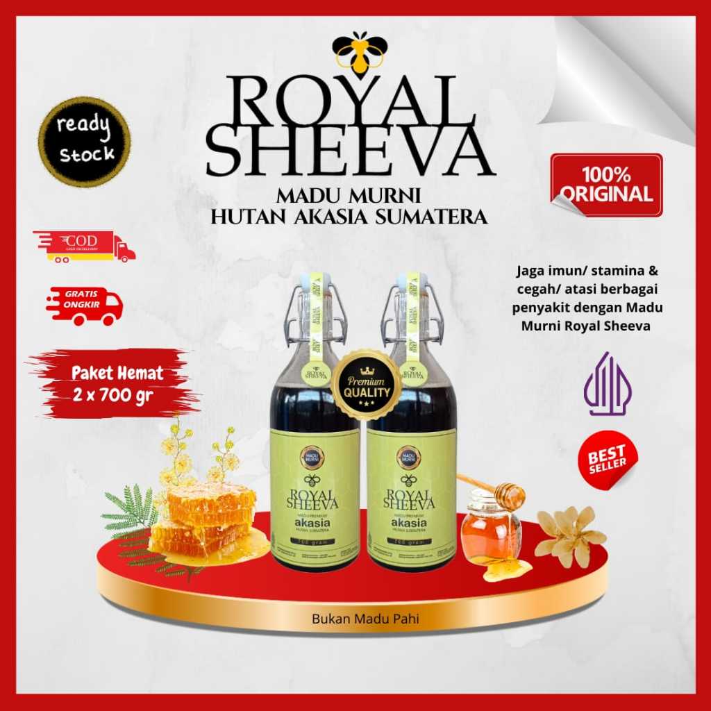 

Madu Premium Royal Sheeva 100% Ori Bundle 2pcs 700gr | Halal MUI Asli dari Hutan Akasia Sumatera