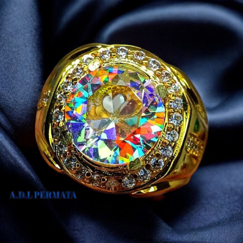 CINCIN BATU RAINBOW KALIMAYA PELANGI INDIA GOOD QUALTY