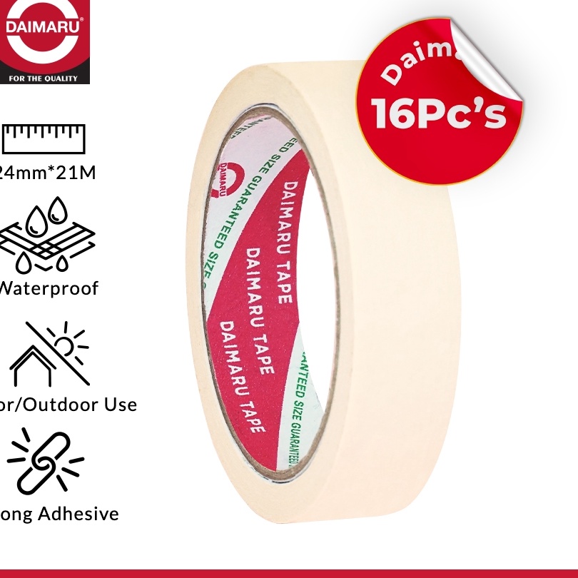 

HJ6 Daimaru Masking Tape Cream 24mm x 21m 16Pcs