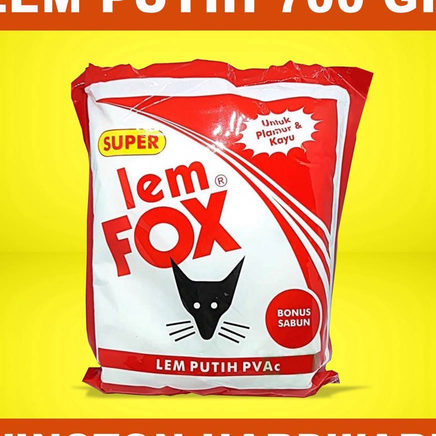 

KI3 Lem Fox Putih Plastik MERAH Pvac Plamur Kayu Kes 7 Gr Gram