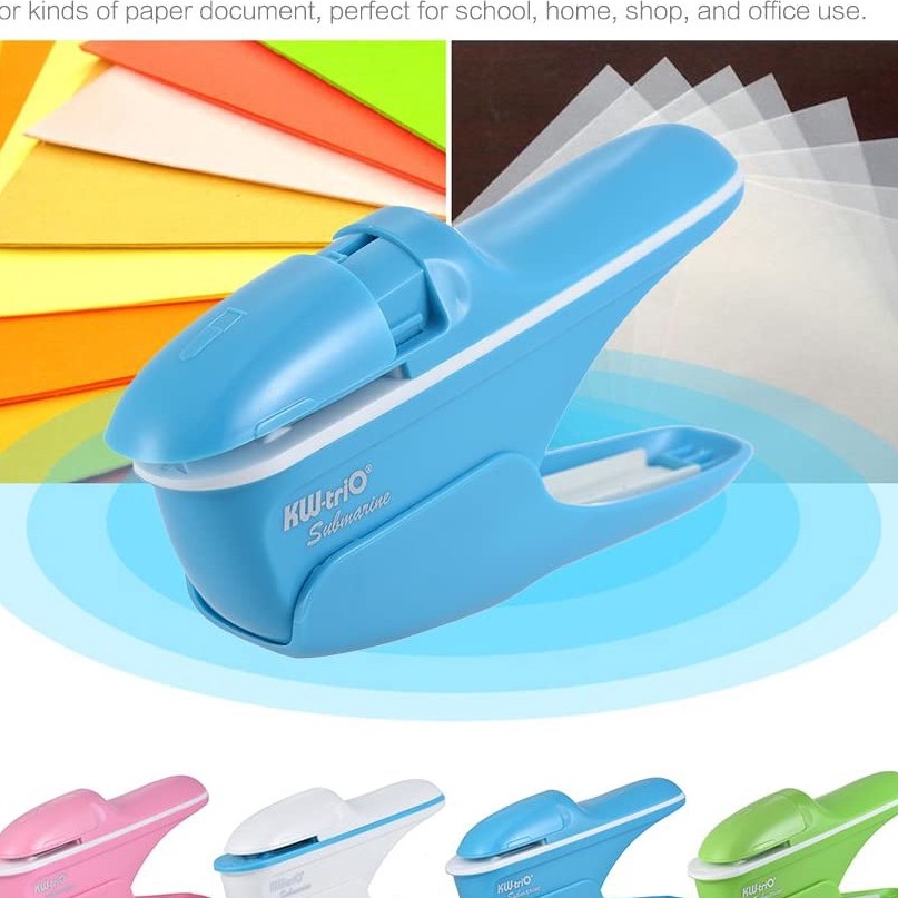 

Potongan Magic Stapler KWtrio 5299 Stapless Stapler Unik Tanpa Isi 4 WARNA PILIHAN