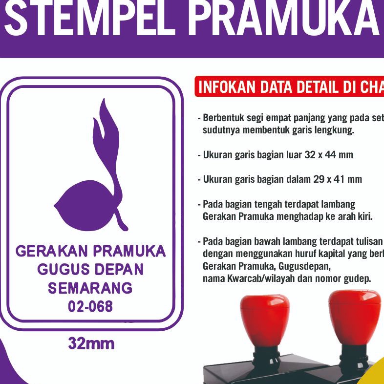 

KI3 Stempel Pramuka Gugus Depan Ukuran Resmi