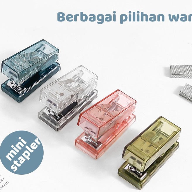 

KP8 Stapler Transparan Siswa Terompet M Stapler Genggam Mesin Jilid Pobel Kuku Stapler Sederhana Kantor
