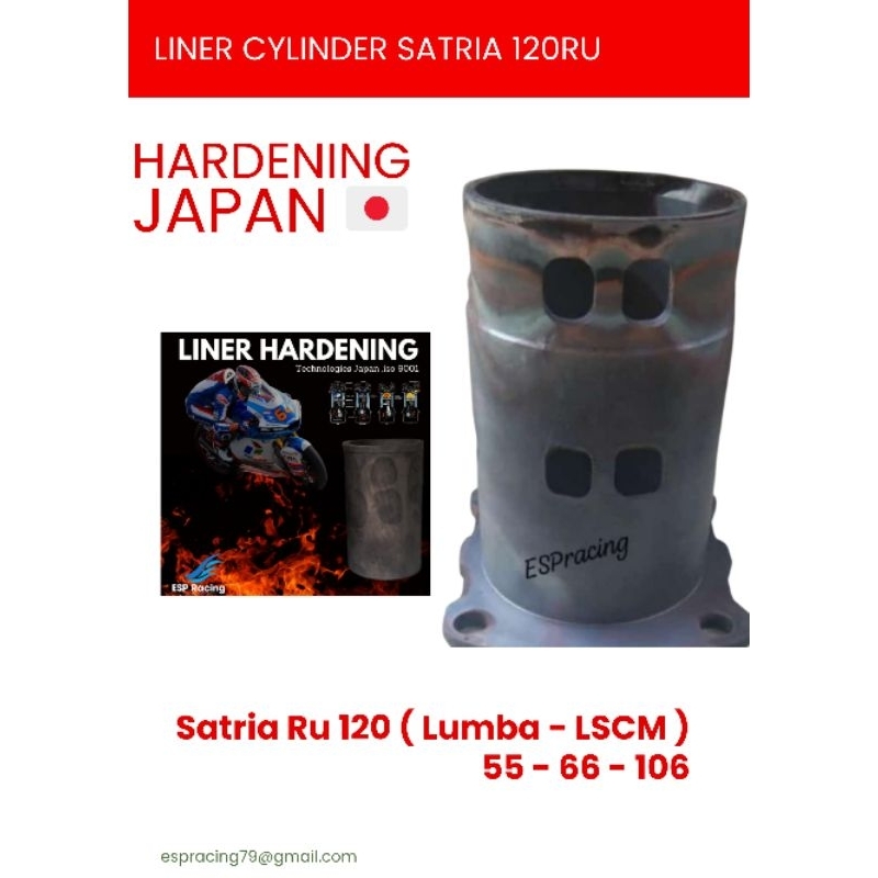 liner boring cylinder Harden Japan satria 2tak hiu lumba esp racing