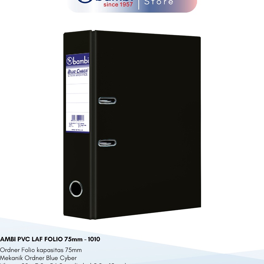 

murah Bambi Lever Arch File Ordner Folio All Color Jumbo Size 75 mm Orinal