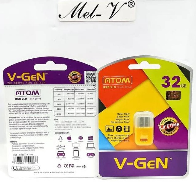 Flashdisk Atom 32GB VGen  USB Flash disk Vgen 32GB  ginal Flashdisk Vgen 32GB Atom