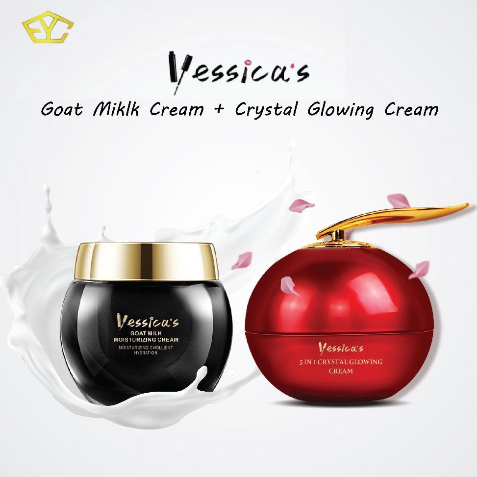 Spesial Edition Yessicas Paket 2IN1 Crystal Glowing  Goat Milk Cream