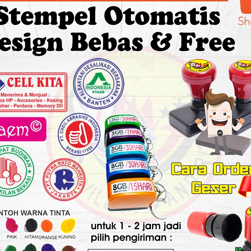 

KF7 Stempel Otomatis Desn Custom 1 warna
