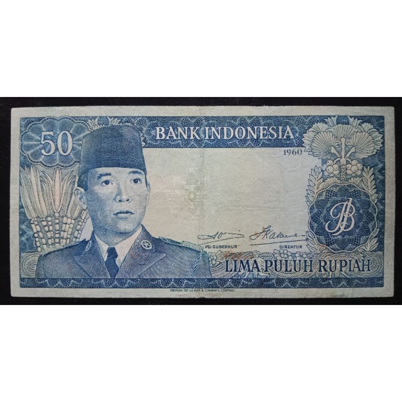 UANGKUNO 50 RUPIAH SUKARNO THN 1960