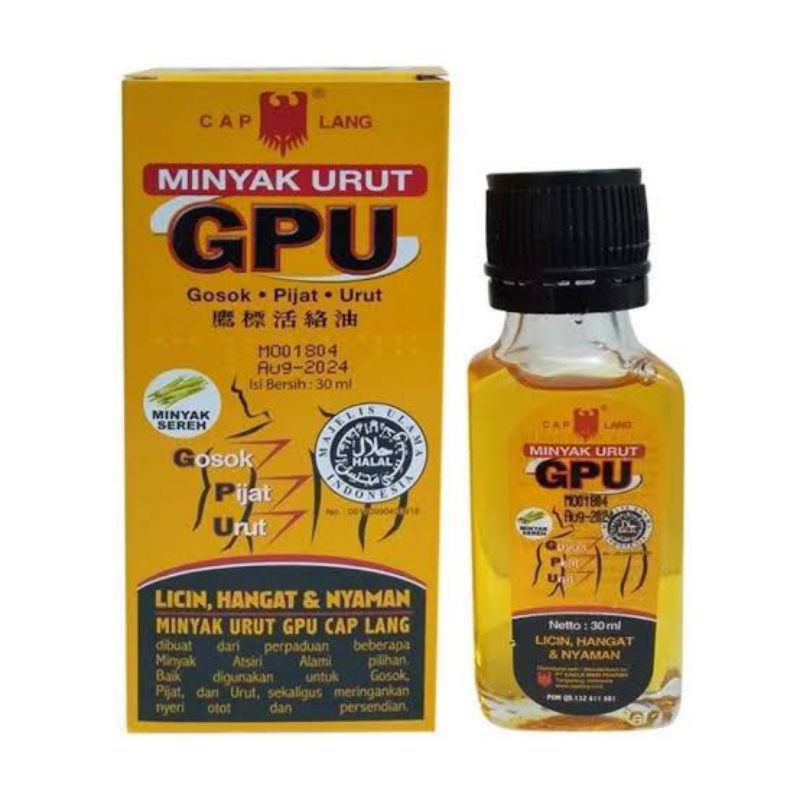 Minyak Urut GPU 30ml / Minyak pijat / Minyak urut / Minyak GPU murah