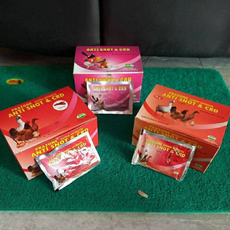 PRAZONE obat pilek ayam bebek anti snot antisnot CRD