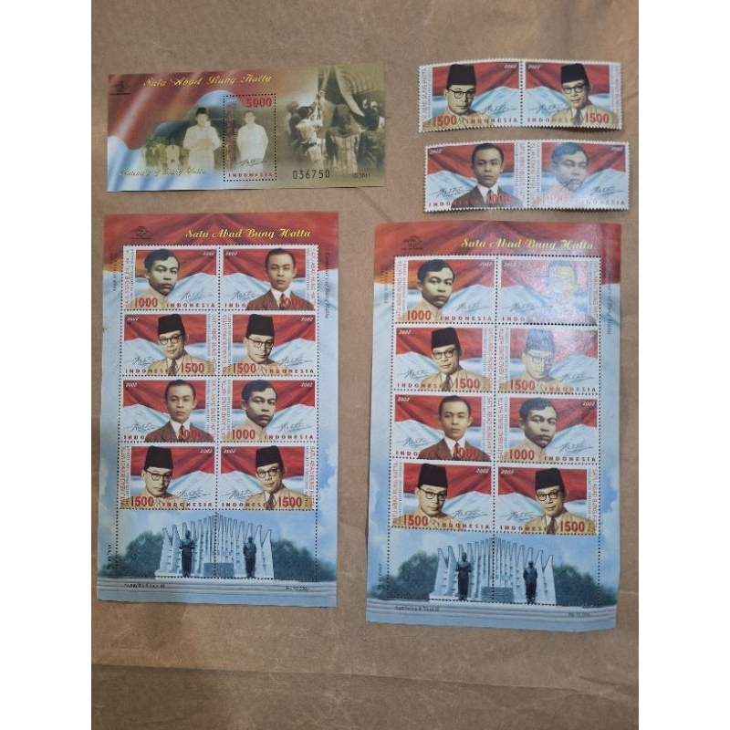 

perangko seri satu abad Bung Hatta satu set