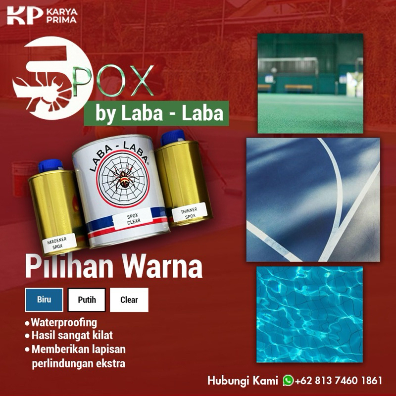 cat lapangan, kolam renang SPOX by laba-laba 1 liter