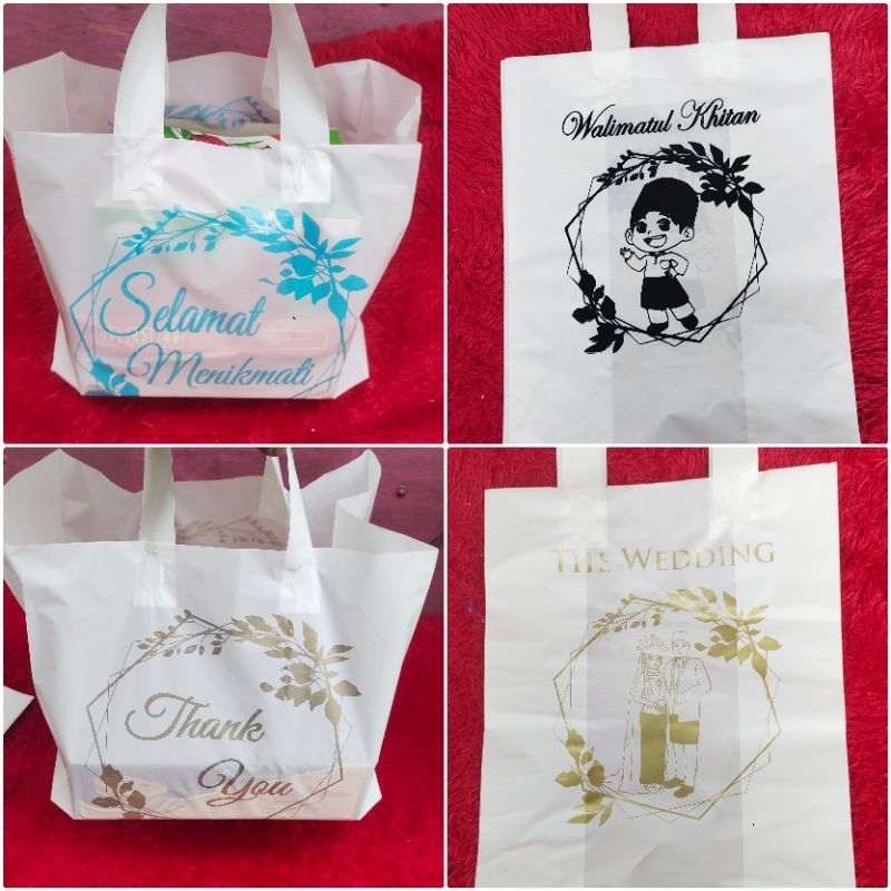 plastik murah 50pcs 18x18 plastik nasi box, plastik besek, plastik acara selametan, plastik