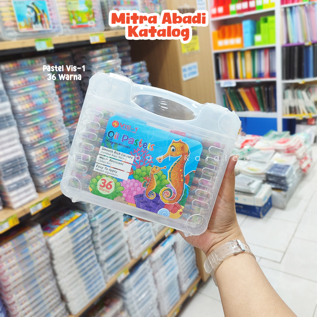 

OIL PASTEL VIS-1 36W / 36 WARNA PEWARNA ALAT MENGGAMBAR MEWARNAI ANAK KRAYON CRAYON PASTEL NON TOXIC MURAH ALAT TULIS SEKOLAH KANTOR KULIAH KAMPUS ATK MURAH LENGKAP GROSIR KULAKAN STATIONERY / MITRA ABADI KATALOG JOGJA
